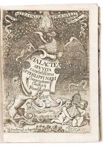 (MEXICAN IMPRINT--1698.) José Ramirez. Via lactea, seu vita candidissima S. Philippi Nerii.